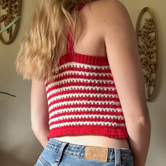 Freshman Red and White Striped Tank Top - Picture 6 of 7